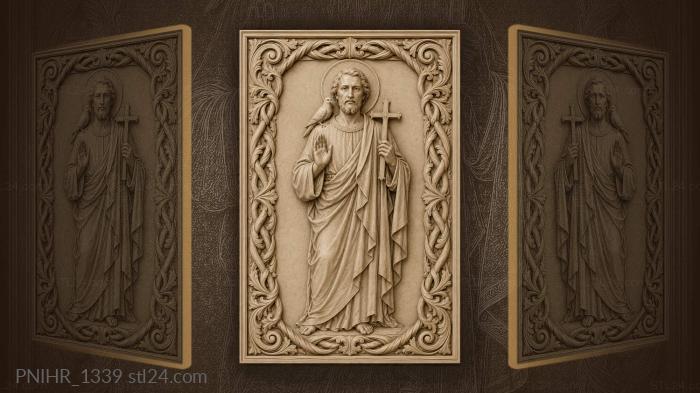 Dove resting on the saint shoulder 3d STL model