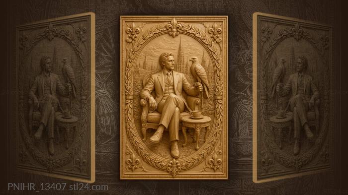 Frederick Hohenstaufen with a falcon before gothic towers · Abraham Lincoln 3d STL model