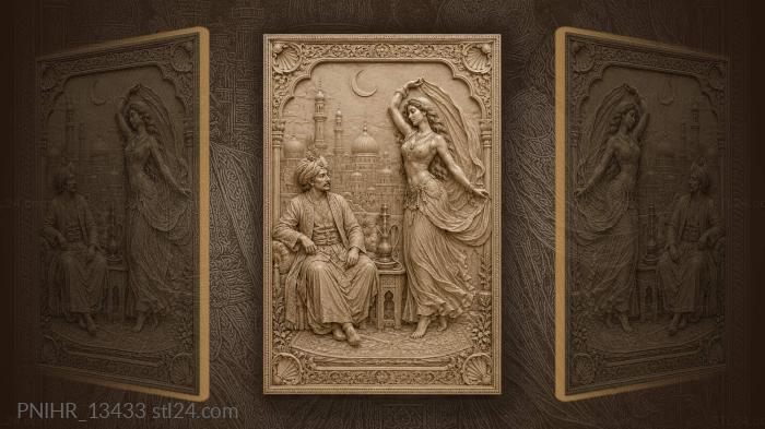 Scarf raised above city of minarets 3d STL model