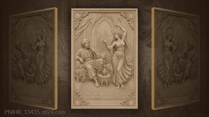 Eastern gentleman with dancing companion 3d STL model