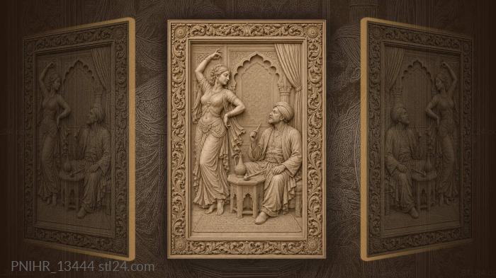 Man with dancer and quiet contemplation 3d STL model
