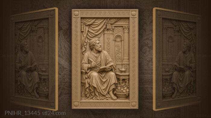Sage under canopy with his quill 3d STL model