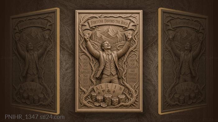 Gamblers triumph bold fortune mountains 3d STL model
