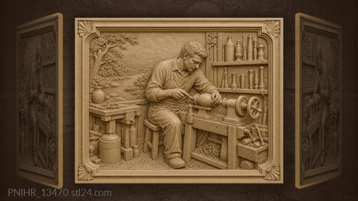 Turning a piece by the river 3d STL model