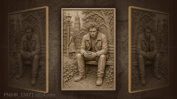 Sid Vicious on a bench by Big Ben 3d STL model