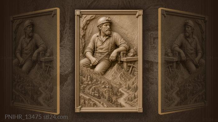 John Henry by the mountain railway 3d STL model