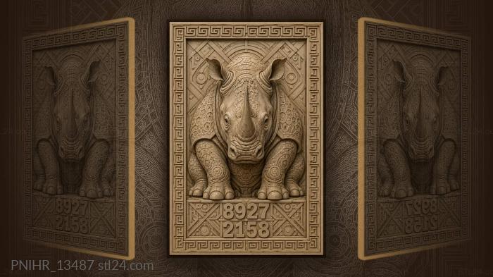 Powerful rhinoceros geometric shell design 3d STL model