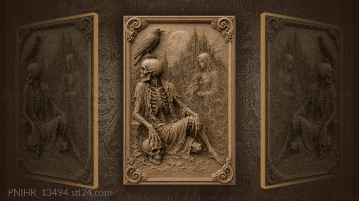 Death and the ghostly rose 3d STL model
