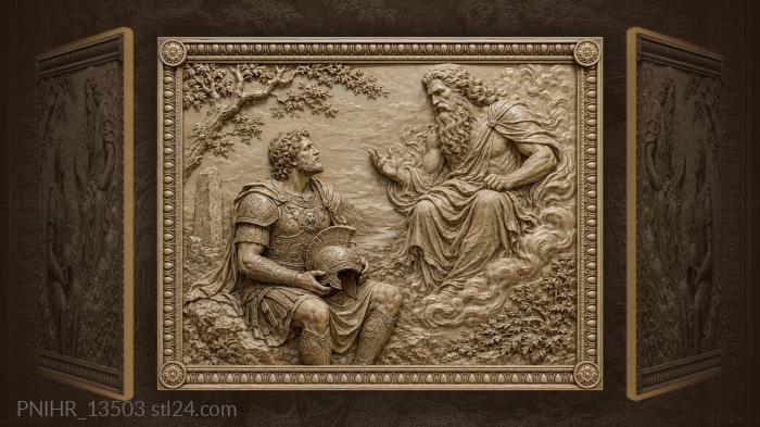 Warrior meets ancient river spirit 3d STL model