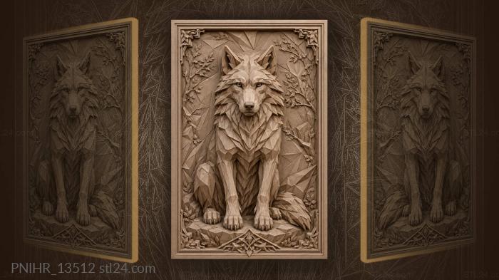 Faceted beast built from sharp planes 3d STL model