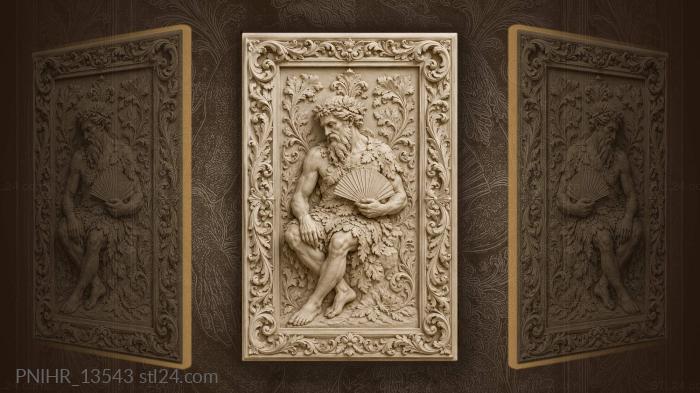 Noble man with leafy attire 3d STL model