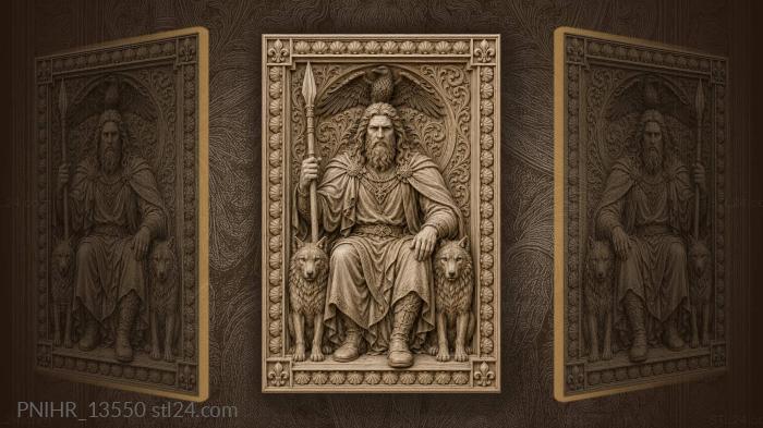 Two wolves and a raven by a spearman 3d STL model