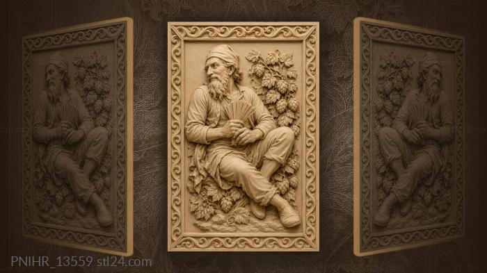 Man with fans and hops 3d STL model