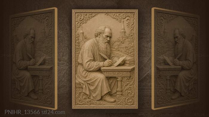 Tolstoy at his writing desk 3d STL model