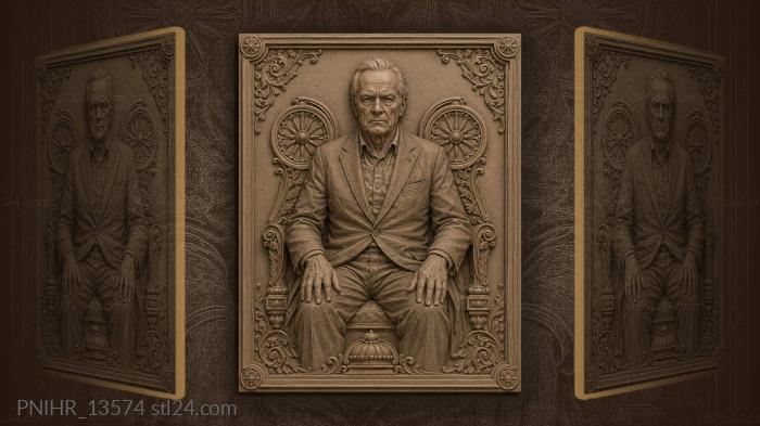 Franklin Roosevelt seated in a wheeled chair 3d STL model