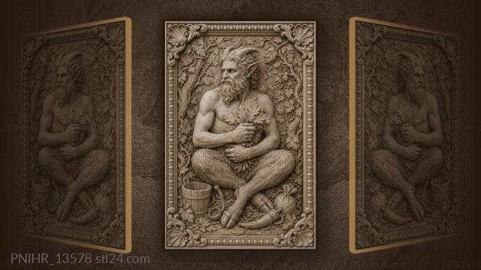Forest spirit holding an armful of leaves 3d STL model
