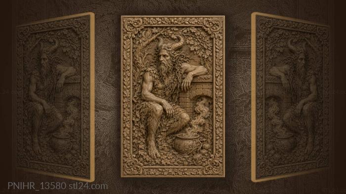 Tired sprite warms by brick stove 3d STL model