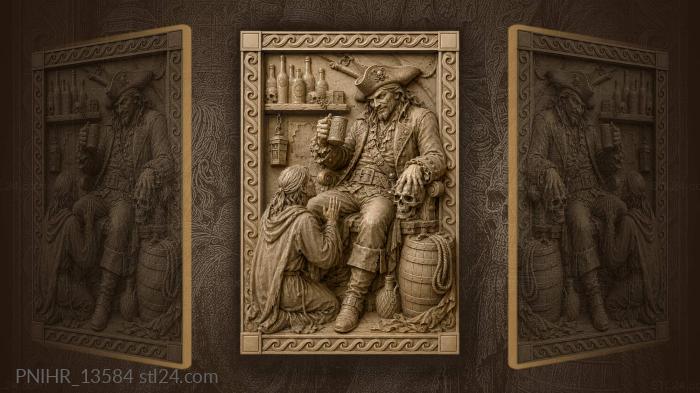 Pirate captain and humble supplicant 3d STL model