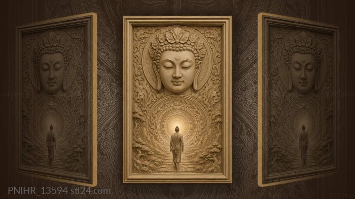 Buddha and the luminous gateway 3d STL model