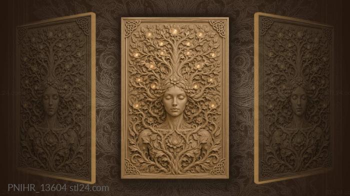Woman blossoming into a tree 3d STL model