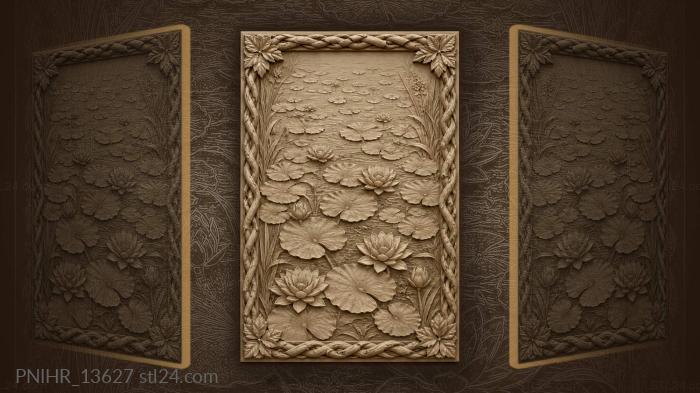 Lily pond with floating pads 3d STL model