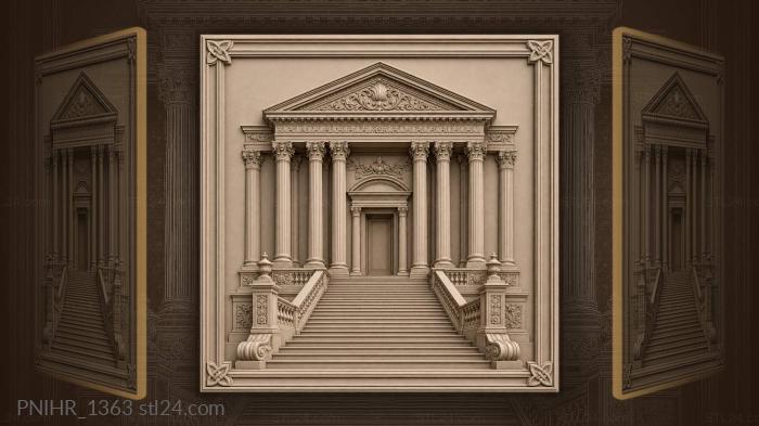 Grand stairs to ancient temple 3d STL model