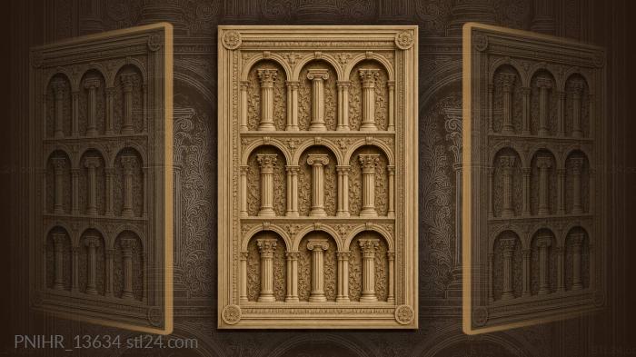 Arched niches symmetrical classic design 3d STL model