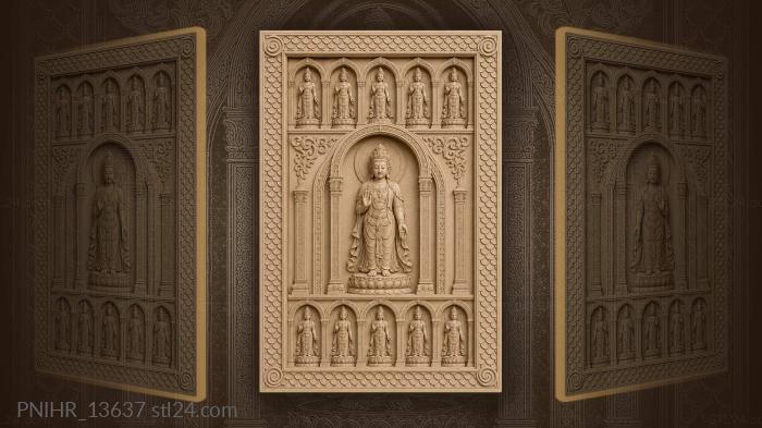 Arched niches with sculpted figures 3d STL model