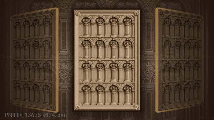 Corinthian columns arched niches symmetry 3d STL model