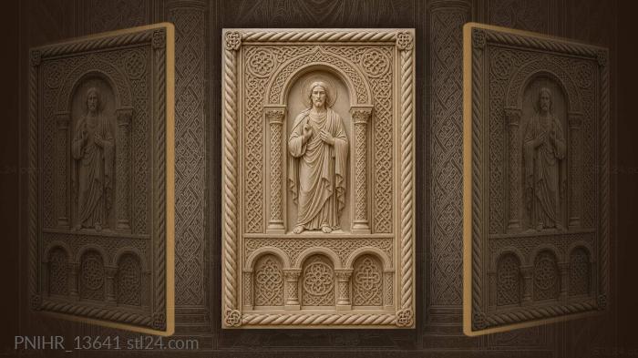 Arched niches geometric knotwork symmetry 3d STL model