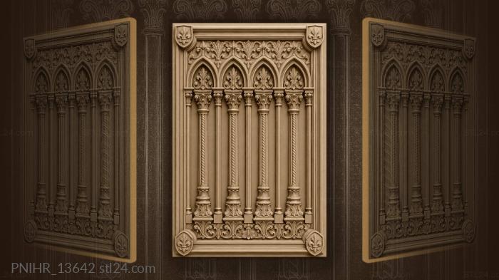 Arched columns symmetrical decorative pattern 3d STL model
