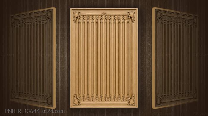 Close parallel slats with round emblem 3d STL model