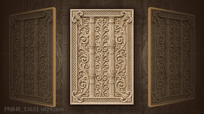 Floral columns celtic interlace design 3d STL model
