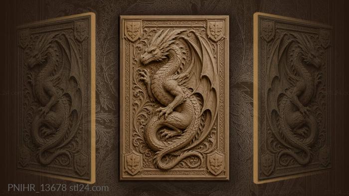 Eastern dragon with feathered wings 3d STL model