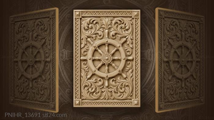 Ship’s wheel acanthus scroll border 3d STL model
