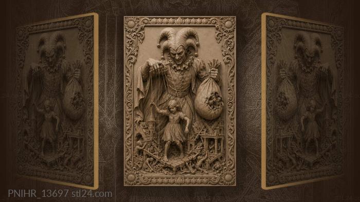 Sinister jester and trapped souls 3d STL model