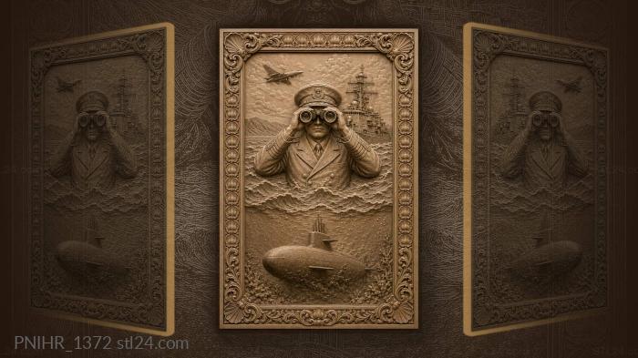 Naval officer warship submarine aviation 3d STL model