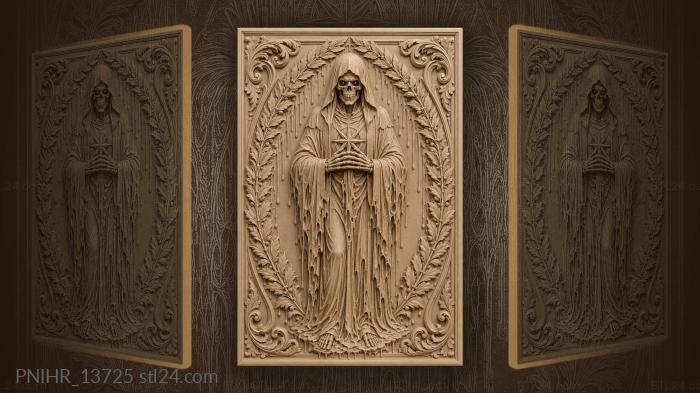 Hooded skeleton with star emblem 3d STL model