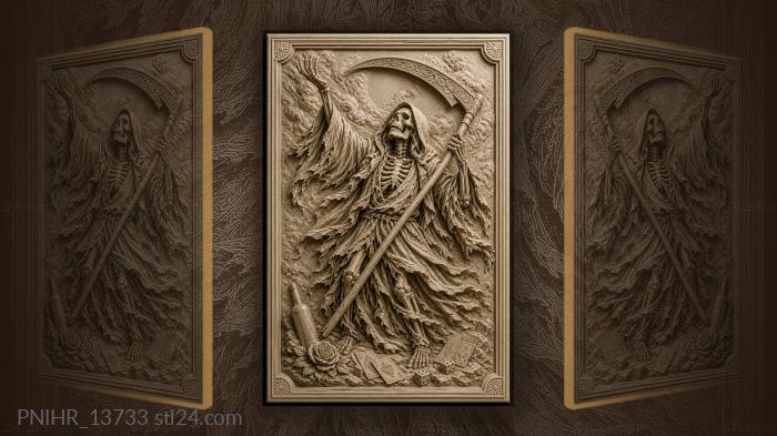 Death with symbols of fleeting life 3d STL model