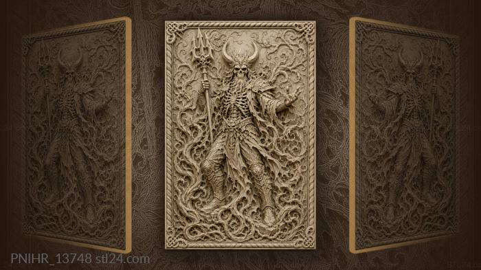 Horned king with trident power 3d STL model