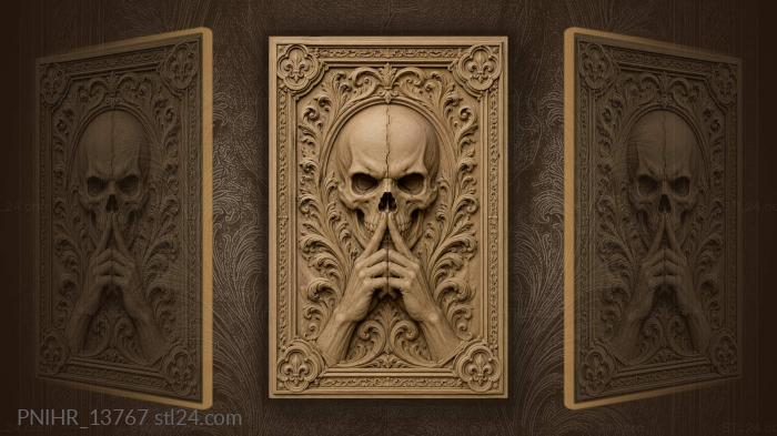 Secret skull with cracked forehead 3d STL model