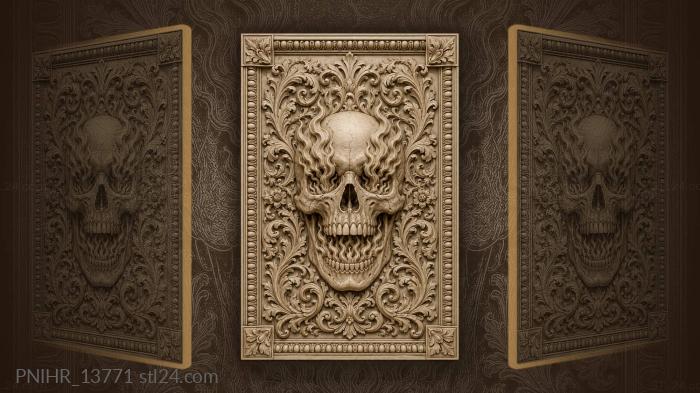 Fire bursts from eye sockets and mouth 3d STL model