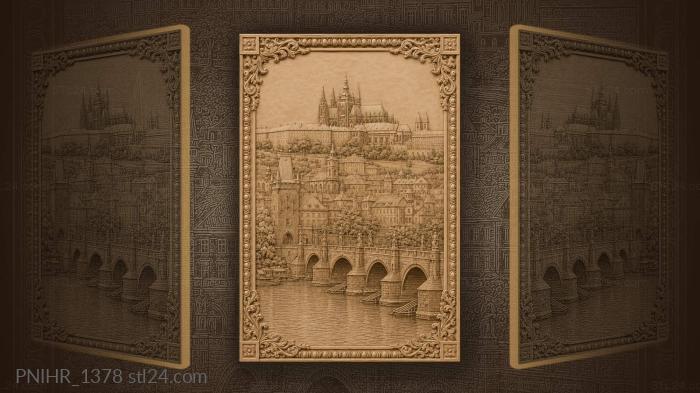 Prague castle city view panorama 3d STL model