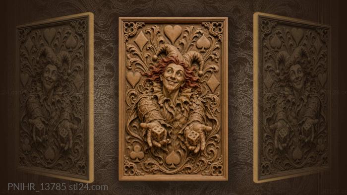 Fiery red hair among the four suits 3d STL model