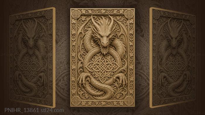 Beast wrapped around a knot 3d STL model