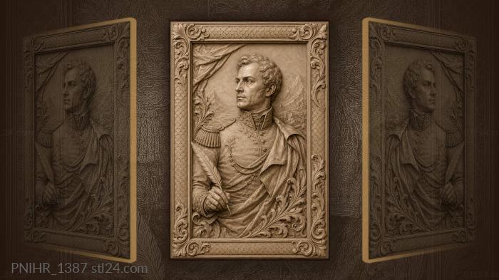 Officer with quill and landscape · Napoleon Bonaparte 3d STL model