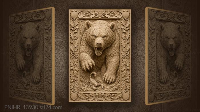 Scorpion under a grizzly 3d STL model
