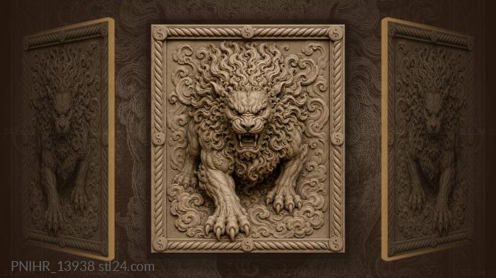 Mane dissolving into cloud swirls 3d STL model