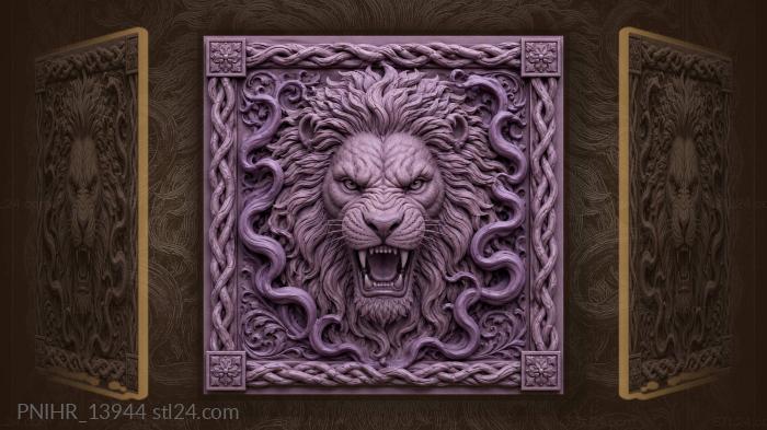 Purple tendrils curling through the mane 3d STL model