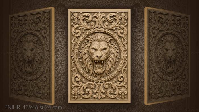 Snarl inside a round medallion 3d STL model